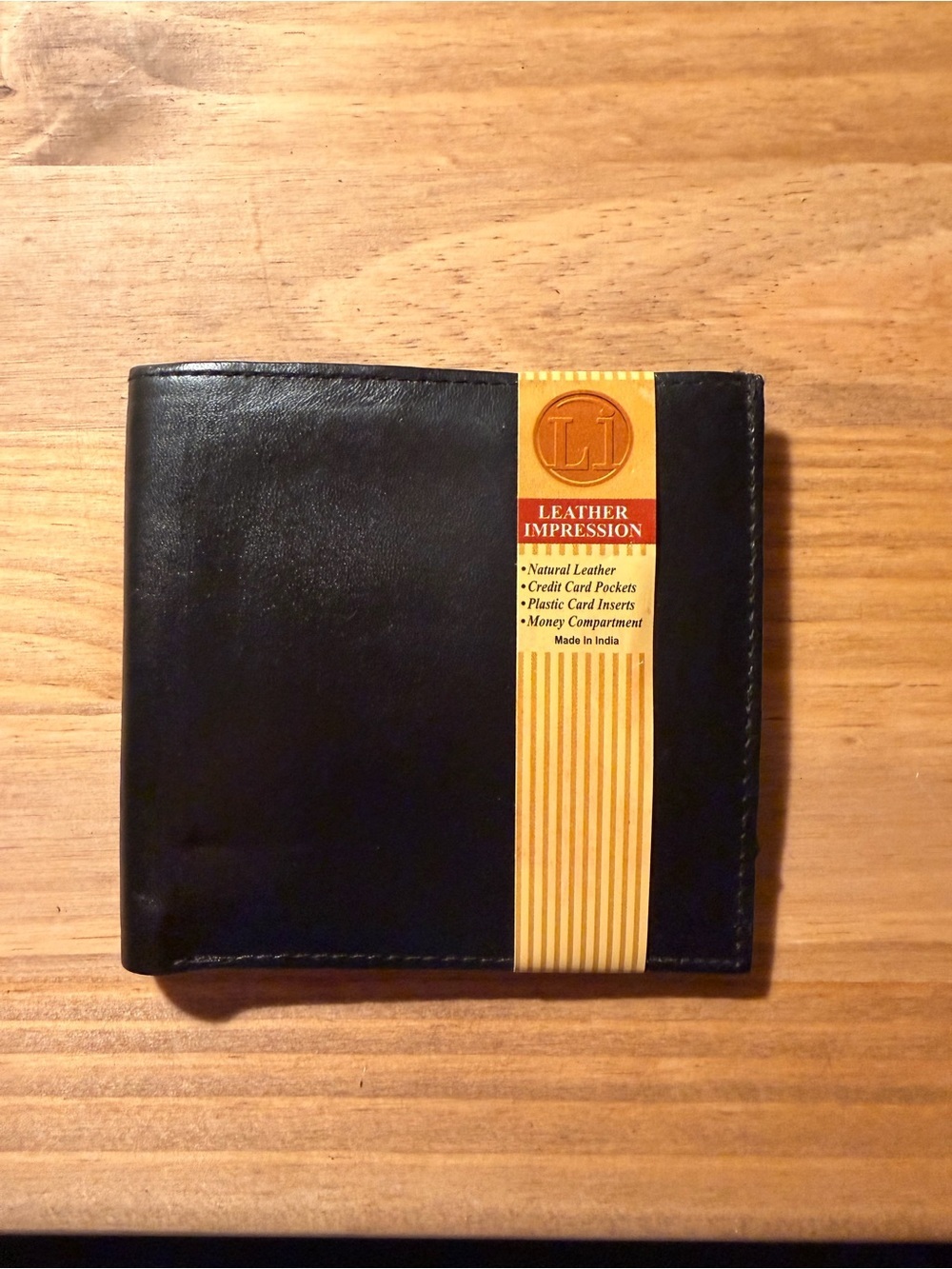Large Men's Bifold Wallet - Black with 16 card holders